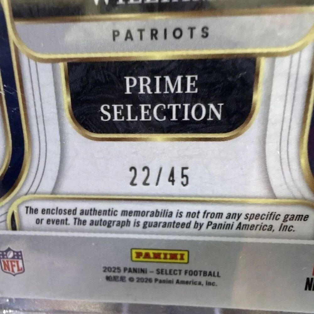 2025 Panini Select Kyle Williams RC Auto Mem Neon Orange Pulsar /45 PSS-KWS